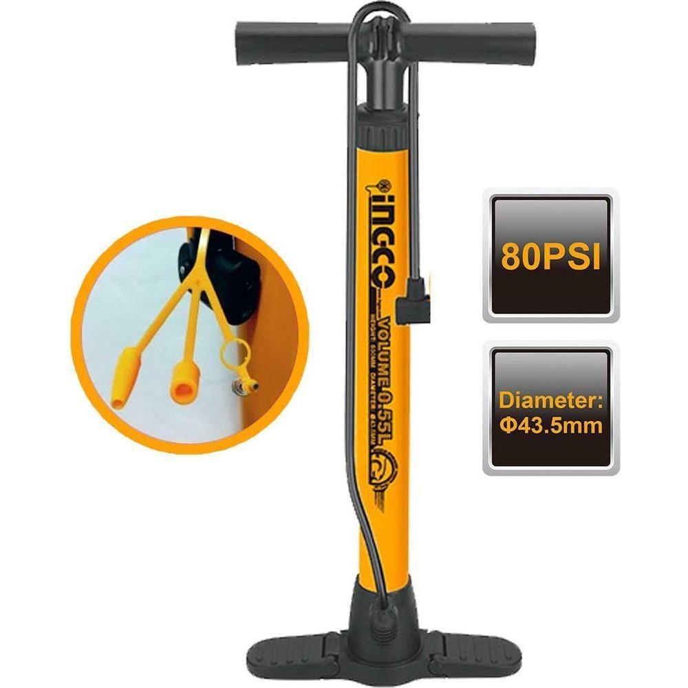 Ingco MPP4501 Aluminum Tire Hand Pump Inflator 80psi - KHM Megatools Corp. Ingco MPP4501 Aluminum Tire Hand Pump Inflator 80psi - KHM Megatools Corp.